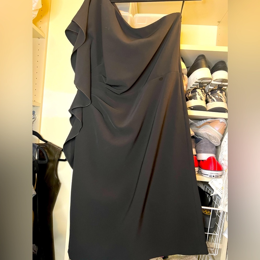 White House Black Market one-shoulder LBD